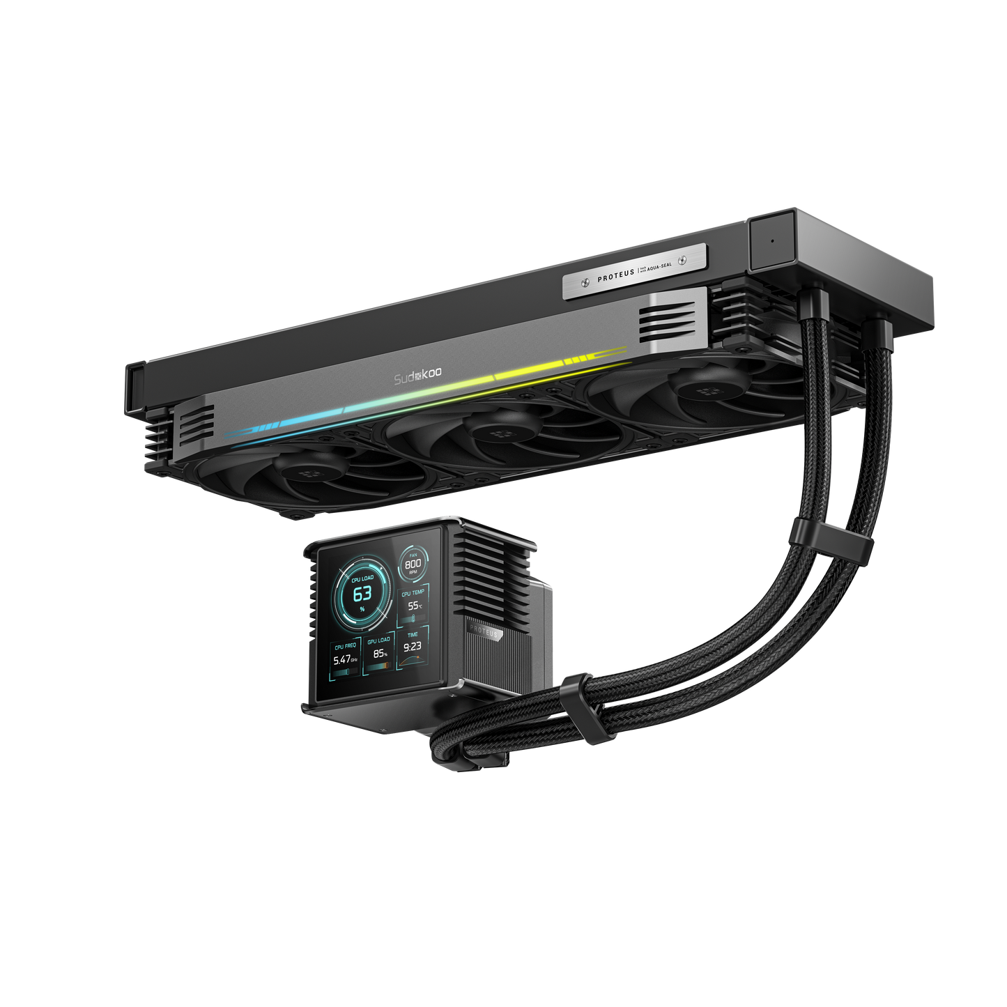 Sudokoo PROTEUS 360 LCD Liquid Cooler – Intelligent AIO with 3.4" Custom Display