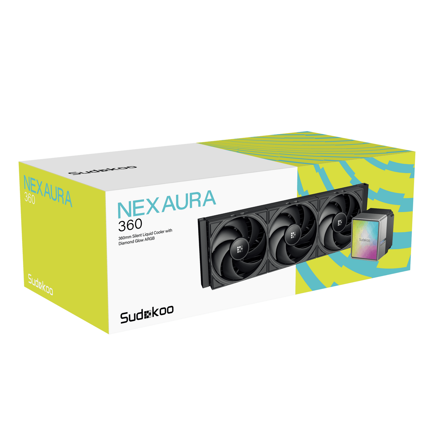 Sudokoo NEXAURA 360 Silent Liquid Cooler with Diamond Glow ARGB - HYG Inc